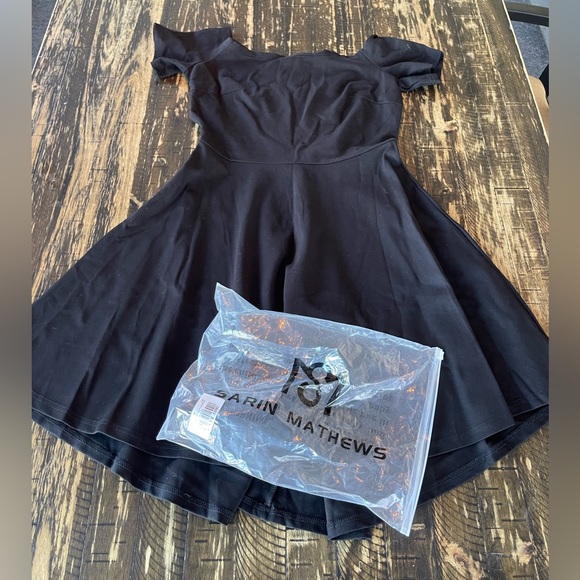 NEW ⭐️ SARIN MATHEWS 💕 Black Circle High Low Dress - Medium - Picture 5 of 15
